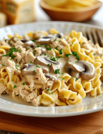 Tuna Noodle Casserole with Mushroom Sauce