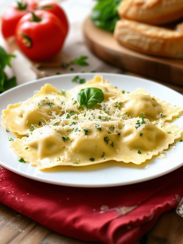 Four Cheese Ravioli recipe | AnnieCooking.com