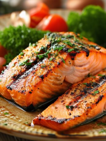 Grilled salmon